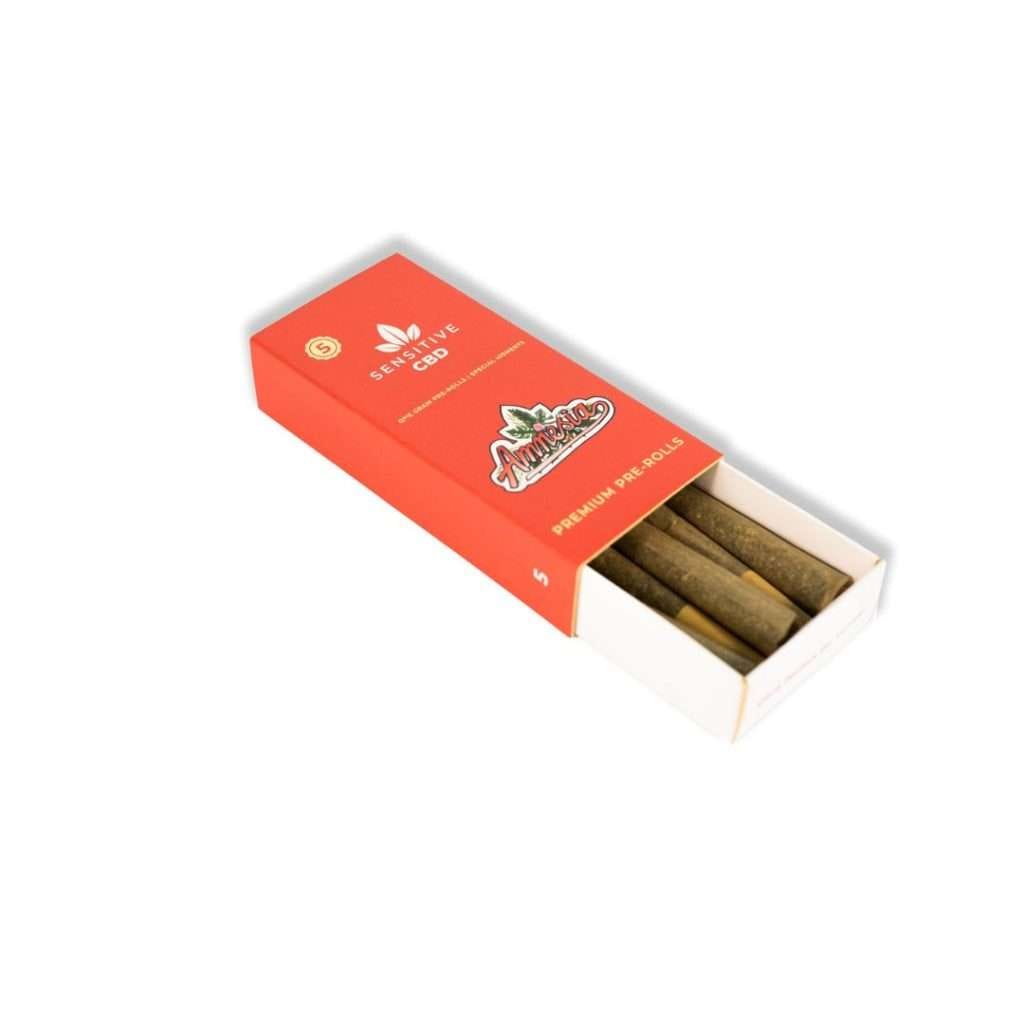 Cajetilla de cigarrillos pre liados de CBD Amnesia
